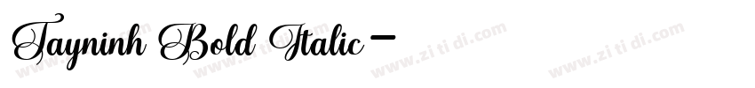 Tayninh Bold Italic字体转换
